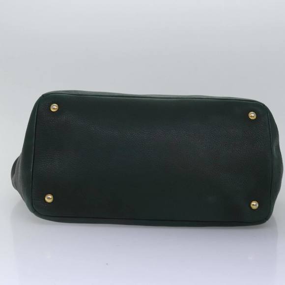 PRADA Tote Bag Leather 2way Khaki Auth bs15124 - Picture 9 of 16